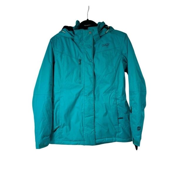 Orage Women’s Ski Snowboarding Jacket Turquoise Hood Winter Sz L - Picture 1 of 13
